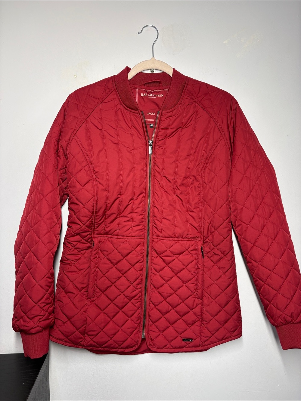Ilse Jacobsen Crimson Quilted  Jacket
